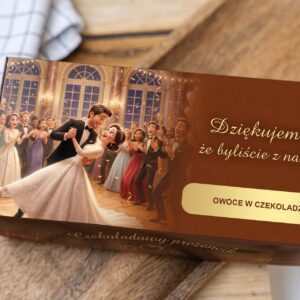 Spersonalizowane Upominki dla Gości Weselnych Czekoladowy Prezencik 300g